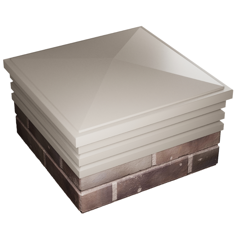 Колпак Zking Бона ХайТек Бежевый на столб 2х2 кирпича (513х513мм) в Ленинск-Кузнецком фото